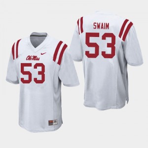 NCAA Fan Favorite: Men KC Swaim #53 White Rebels Lightweight Football Jersey 37327-754