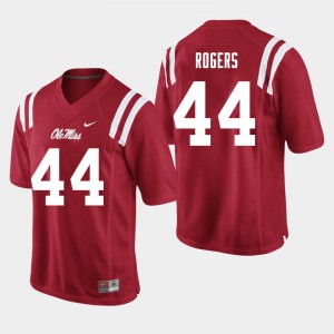 Iconic Men Payton Rogers #44 Rebels Red Long-Lasting University Football Jersey - Premium Licensed NCAA Gear 89430-124