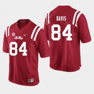 Exclusive Qua Davis #84 Red Ole Miss Rebels Men's Football Anti-Odor Jersey - Official NCAA Licensed Collectible 19689-611