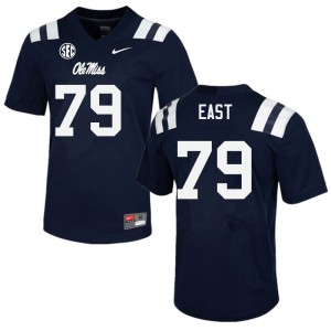 Easy Care Men Official Cam East #79 Rebels Navy Football High School Lightweight Jersey 29304-379