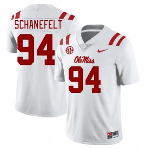 NCAA Fan Favorite: Men's Christian Schanefelt #94 White Rebels Chain-Stitched Football Jersey 14535-760