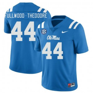 Unused Power Blue Mens Football Nyseer Fullwood-Theodore #44 Ole Miss Rebels High School Anti-Odor Jersey 77241-584