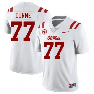 Men Easy Care Rebels #77 Victor Curne White Lightweight High School Football Jersey 82460-509
