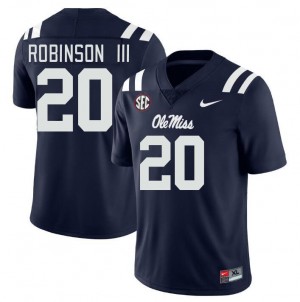 Game-Ready Men's Anthony Robinson III #20 Rebels Navy High School Lightweight Football Jersey - Licensed Elite 45754-618