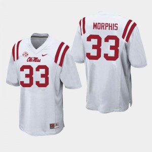 NCAA Fan Favorite: Men Austin Morphis #33 White Ole Miss Rebels Microfiber Football Jersey 11160-456