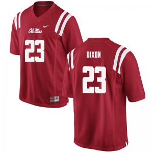 Team-Specific Red Mens Football Breon Dixon #23 Ole Miss University Athletic-Fit Jersey 79175-505