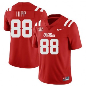 Red Lightweight University Football Jersey - Men's Dillon Hipp #88 Rebels Easy Care (Licensed Official) 16303-919