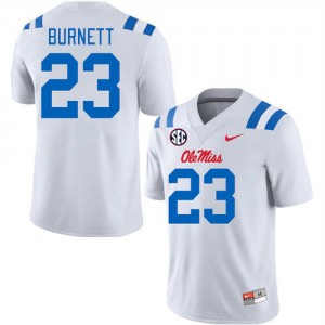 NCAA Fan Favorite: Men's Drew Burnett #23 White Rebels Lightweight Football Jersey 49487-538