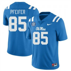 Exclusive Joshua Pfeifer #85 Blue Rebels Mens Football Long-Lasting Jersey - Official NCAA Licensed Collectible 27499-701