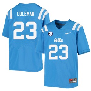 Power Blue Out Essential Men Khari Coleman Ole Miss Rebels #23 Anti-Odor University Football Jersey 78744-370