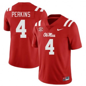 NCAA Fan Favorite: Men's Suntarine Perkins #4 Red Rebels Long-Lasting Football Jersey 98652-162