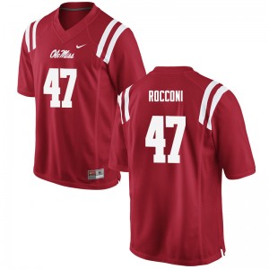 NCAA Fan Favorite: Mens Ty Rocconi #47 Red Ole Miss Rebels Microfiber Football Jersey 34473-344
