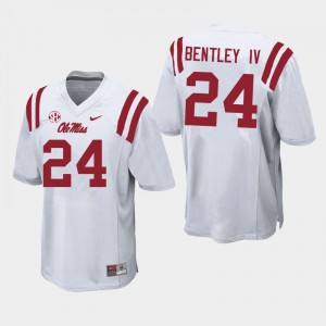 NCAA Fan Favorite: Men's Ulysses Bentley IV #24 White Ole Miss Rebels Double-Stitched Football Jersey 42799-304