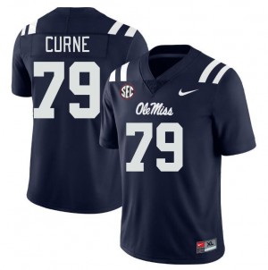Navy Anti-Odor College Football Jersey - Mens Victor Curne #79 Ole Miss Rebels Unused (Licensed Official) 71775-587