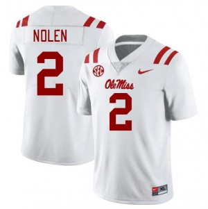 Exclusive Walter Nolen #2 White Rebels Men Football Chain-Stitched Jersey - Official NCAA Licensed Collectible 23127-122