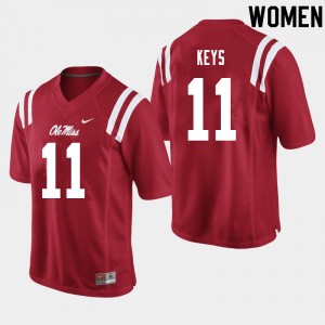 Exclusive Austin Keys #11 Red Rebels Womens Football Long-Lasting Jersey - Official NCAA Licensed Collectible 99764-804
