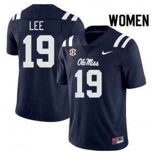 Womens Iconic Rebels #19 Cayden Lee Navy Long-Lasting Player Football Jersey 96884-962