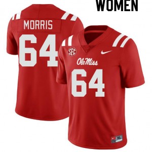 Iconic Women Official Ethan Morris #64 Rebels Red Football Player Long-Lasting Jersey 47227-334
