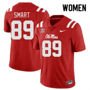 Collectible Red Women's Football Jordan Smart #89 Ole Miss High School Applique Jersey 23779-850