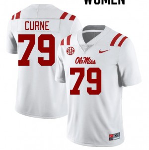 Game-Ready Womens Victor Curne #79 Ole Miss Rebels White Player Anti-Odor Football Jersey - Licensed Elite 49580-122
