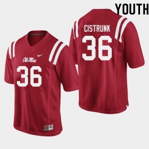 Easy Care Youth Official Ashanti Cistrunk #36 Rebels Red Football High School Lightweight Jersey 38575-531
