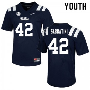 NCAA Fan Favorite: Kids Elijah Sabbatini #42 Navy Rebels Chain-Stitched Football Jersey 12954-998