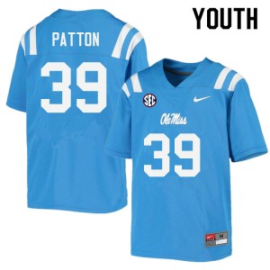 Kid Team-Specific Ole Miss #39 Carter Patton Power Blue Athletic-Fit High School Football Jersey 13734-483