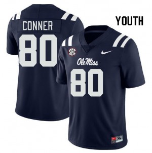 Youth Team-Issued Ole Miss Rebels #80 Jayvontay Conner Navy Microfiber University Football Jersey 75149-949