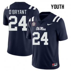 Navy Out Essential Youth Richard O'Bryant Rebels #24 Long-Lasting High School Football Jersey 49991-458