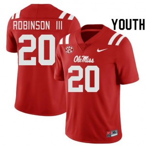 Exclusive Anthony Robinson III #20 Red Rebels Kid Football Long-Lasting Jersey - Official NCAA Licensed Collectible 91051-783