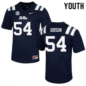Navy Out Essential Kids Carter Gibson Ole Miss #54 Applique Player Football Jersey 58810-452