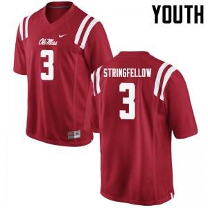 Game-Ready Kid Damoreea Stringfellow #3 Rebels Red High School Chain-Stitched Football Jersey - Licensed Elite 84297-852