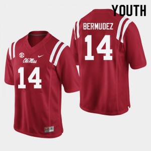 NCAA Fan Favorite: Youth Derek Bermudez #14 Red Rebels Lightweight Football Jersey 78788-373