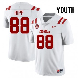 Kid #88 Dillon Hipp Ole Miss Rebels White High School Double-Stitched Football Jersey - Authentic NCAA 67620-336