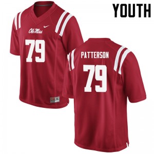 Kids Collectible Ole Miss #79 Javon Patterson Red Applique College Football Jersey 91690-785