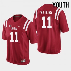 NCAA Fan Favorite: Kids Jordan Watkins #11 Red Rebels Chain-Stitched Football Jersey 85647-915