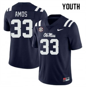 Exclusive Rashad Amos #33 Navy Rebels Youth Football Long-Lasting Jersey - Official NCAA Licensed Collectible 65847-266