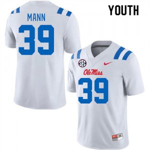 NCAA Fan Favorite: Kid Skielar Mann #39 White Rebels Long-Lasting Football Jersey 59590-682