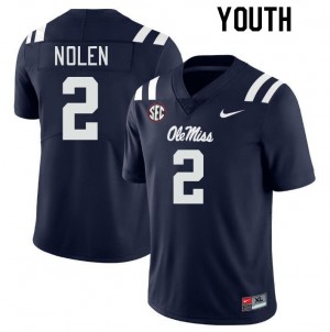 Kid Easy Care Rebels #2 Walter Nolen Navy Lightweight College Football Jersey 73325-266
