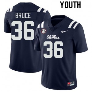 Easy Care Youth Zamari Bruce #36 Rebels Navy Lightweight College Football Jersey - Premium Licensed NCAA Gear 43148-816